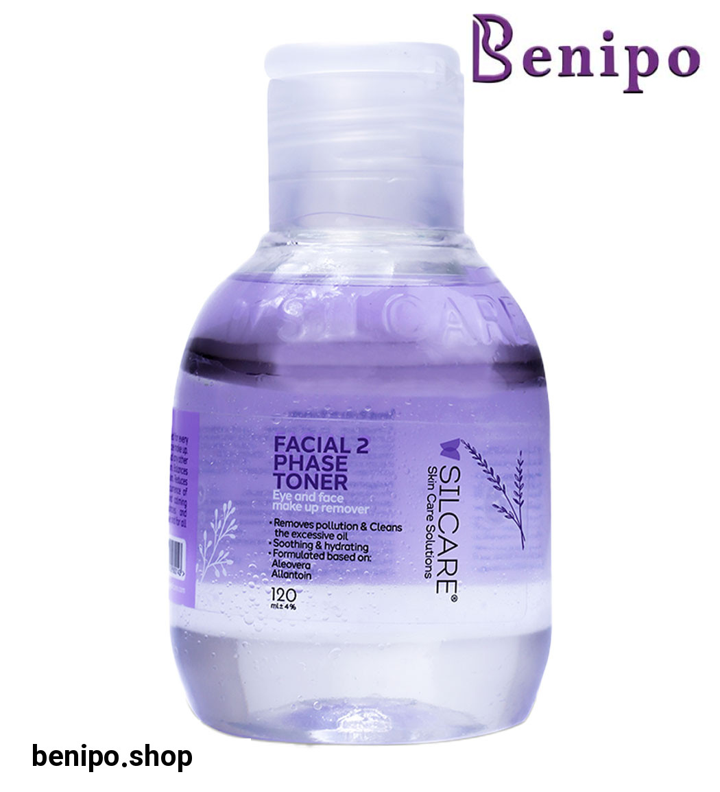 تونر دو فاز مناسب چشم و صورت 120 میلی لیتر
