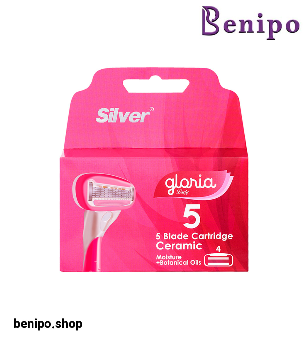 تیغ یدک سیلور مدل گلوریا بسته 4 عددی