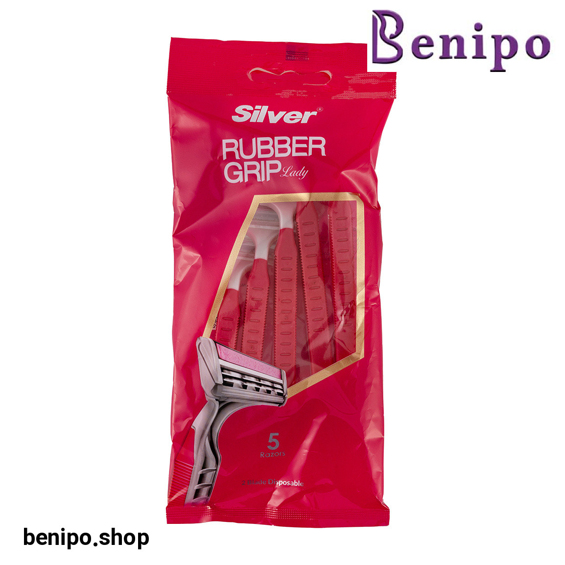 خودتراش زنانه مدل Rubber Grip بسته 5 عددی