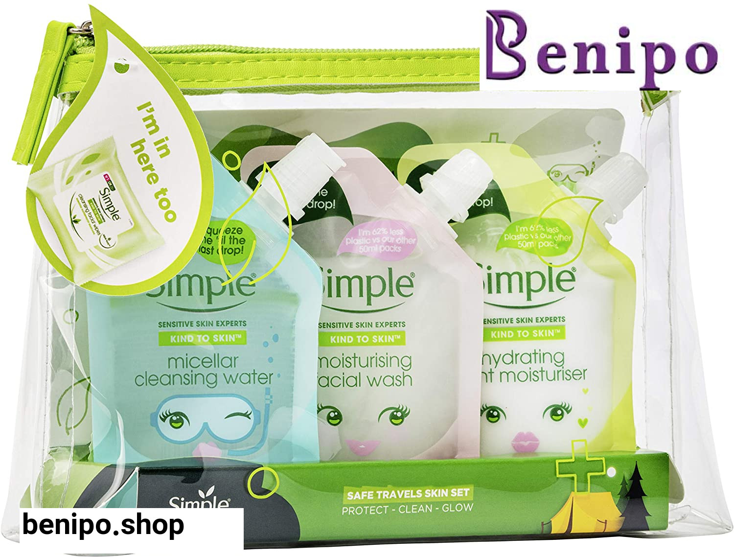 پک سه تایی شستشو صورت به همراه کیف