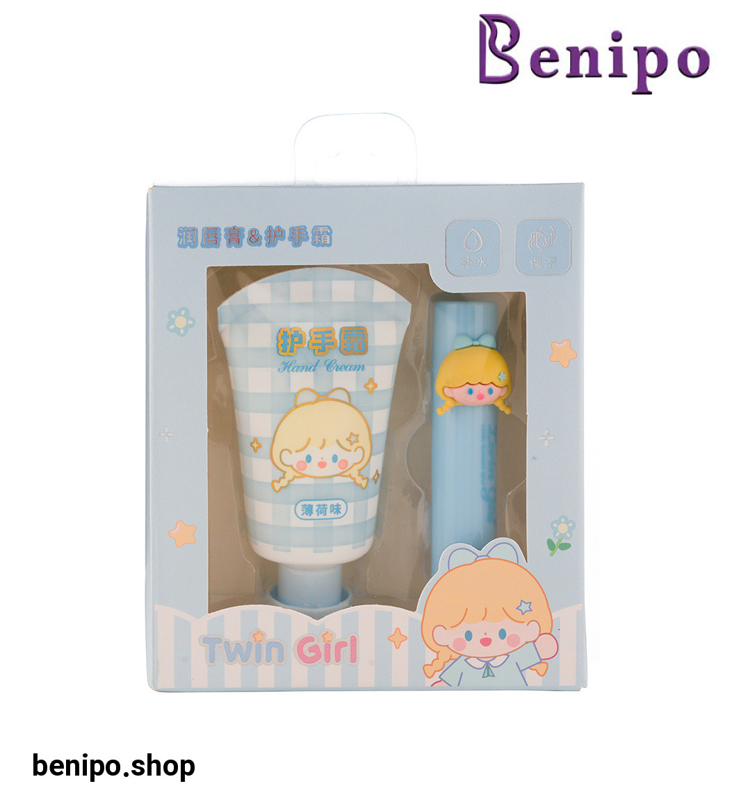 پک کرم مرطوب کننده و بالم لب طرح دختر