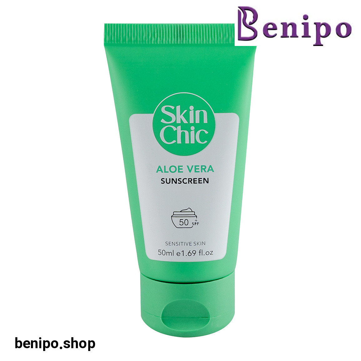 کرم ضد آفتاب دارای SPF 50 حاوی عصاره آلوئه ورا حجم 50 میلی لیتر