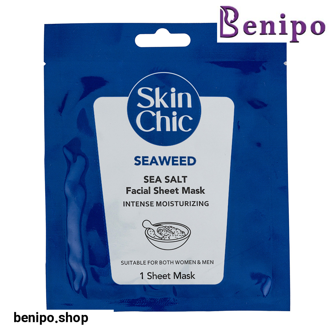 ماسک صورت ورقه ای حاوی عصاره نمک دریایی و جلبک دریایی حجم 18 میلی لیتر