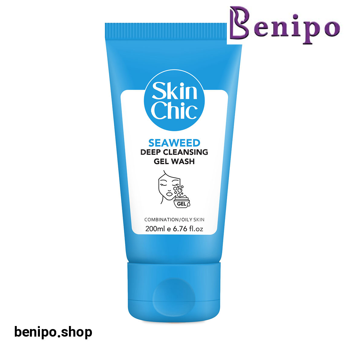 ژل شوینده صورت با عصاره جلبک دریایی مناسب پوست چرب و مختلط حجم 200 میلی لیتر