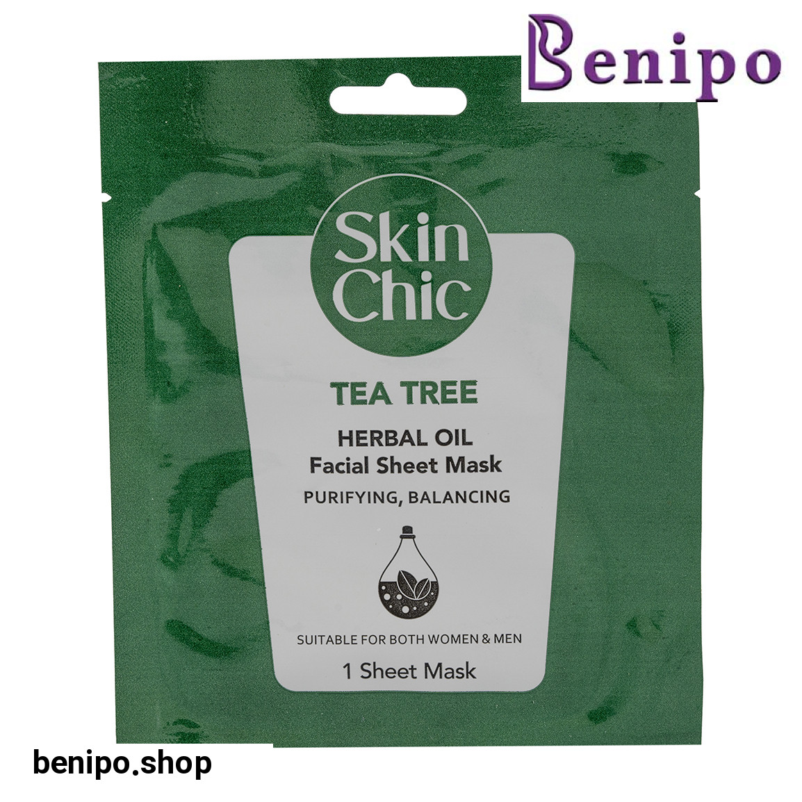ماسک صورت ورقه ای حاوی روعن درخت چای حجم 25 میلی لیتر