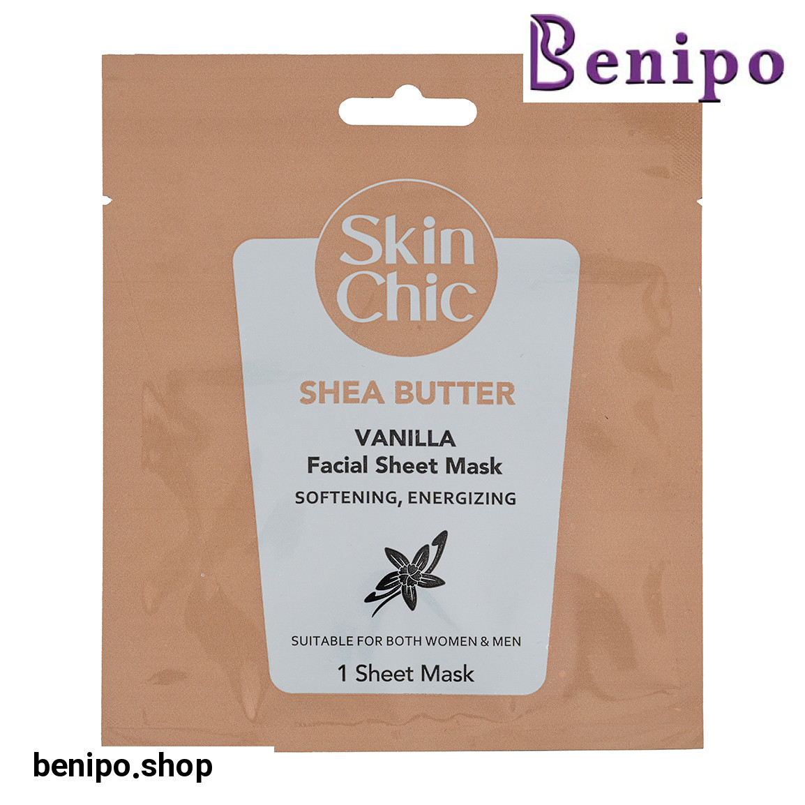 ماسک صورت ورقه ای حاوی عصاره وانیل و شی باتر حجم 18 میلی لیتر
