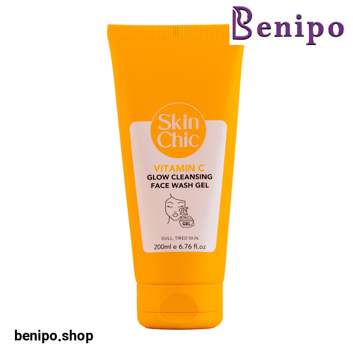 ژل شوینده صورت مناسب پوست خسته و استرس دار حاوی ویتامین C حجم 200 میلی لیتر