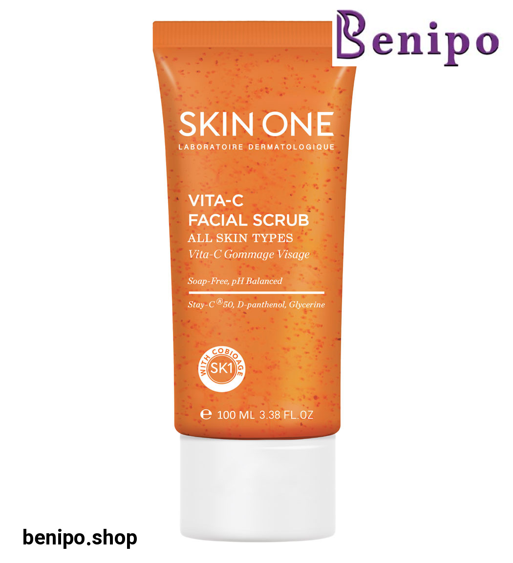 اسکراب صورت مدل Vit C مناسب انواع پوست حجم 100 میلی لیتر