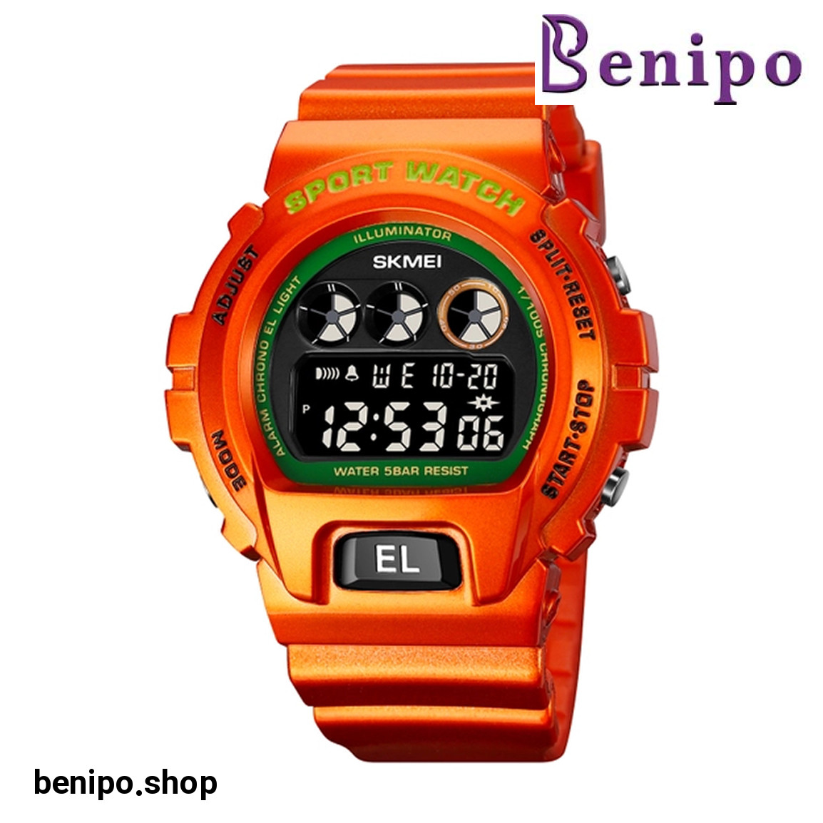 ساعت دیجیتال مردانه مدل 1813 نارنجی