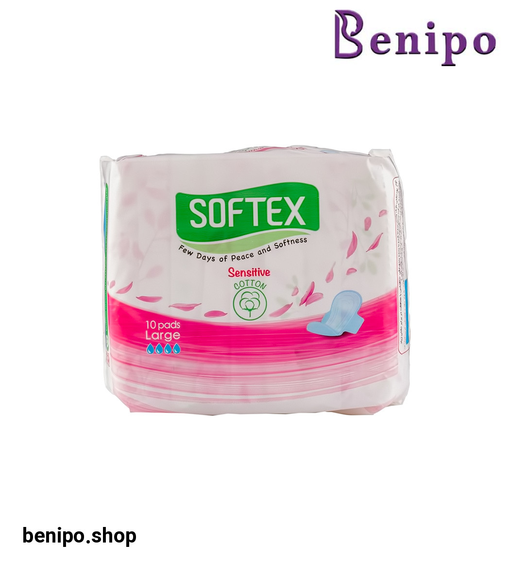 نوار بهداشتی بالدار فلاف نازک بزرگ 10 شیت کتان امباس دار