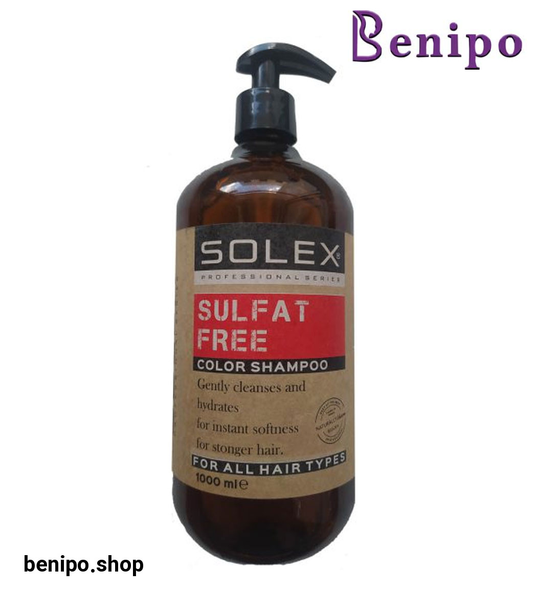 شامپو فری سولفات solex مناسب برای تمامی موها حجم 1000 میلی