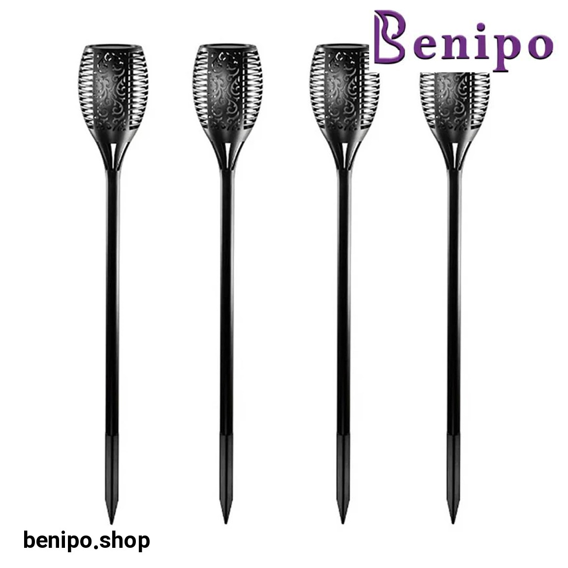 چراغ باغی سولونیکس مدل مشعل مجموعه 4 عددی