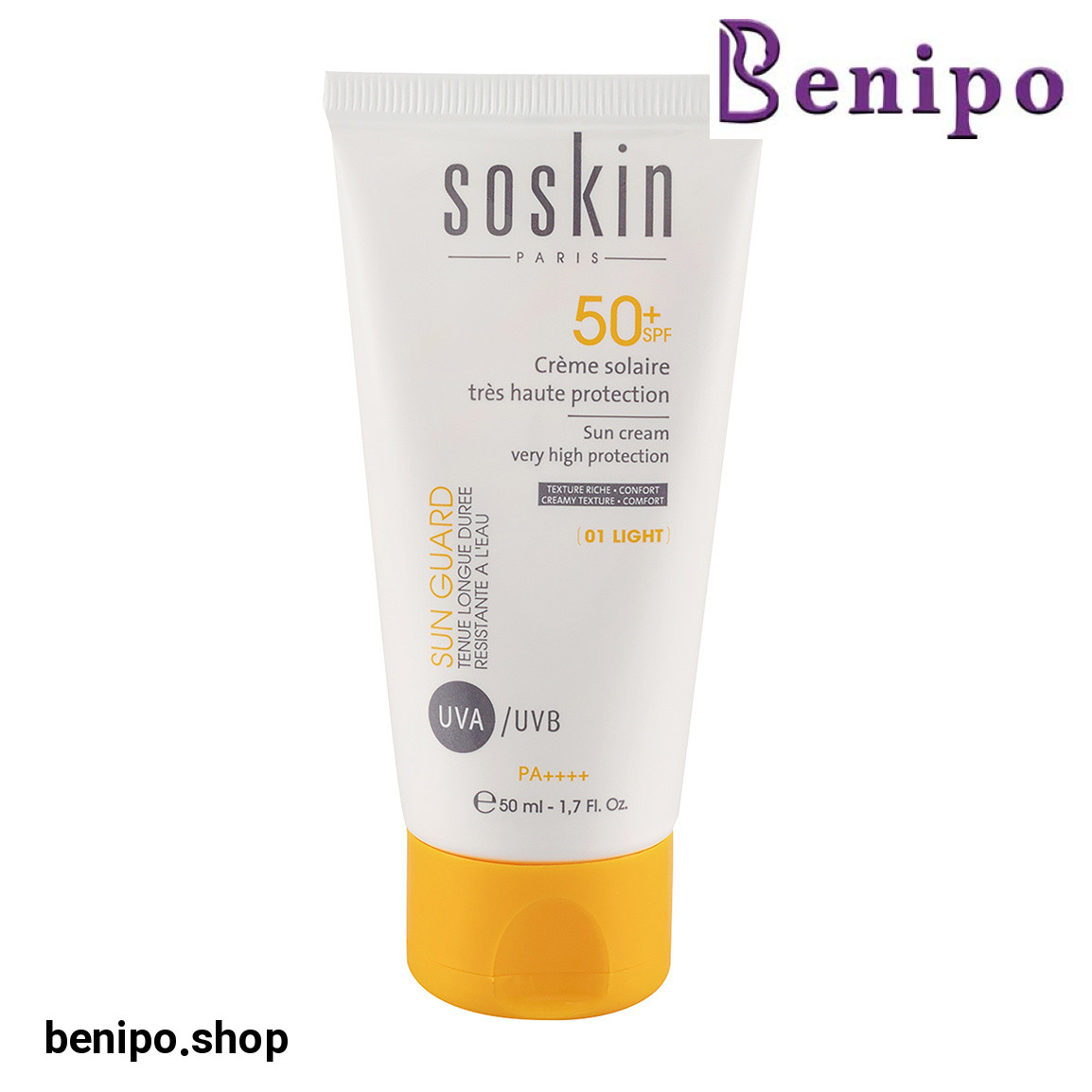 کرم ضد آفتاب رنگی با SPF50 مناسب پوست معمولی حجم 50 میلی لیتر