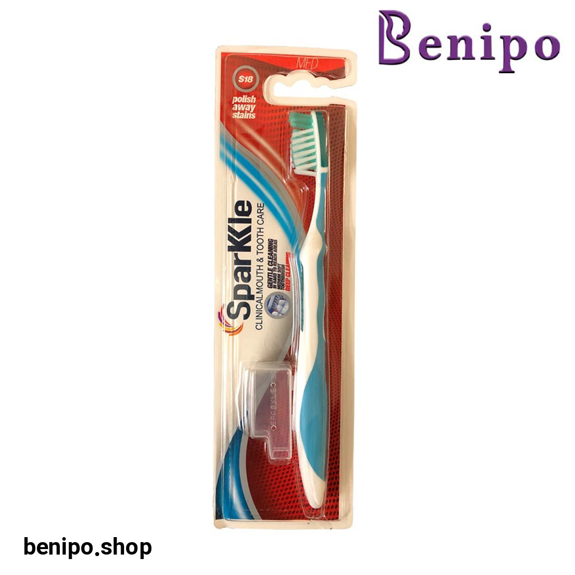مسواک مدل S18 با برس متوسط ارسال با رنگ رندوم