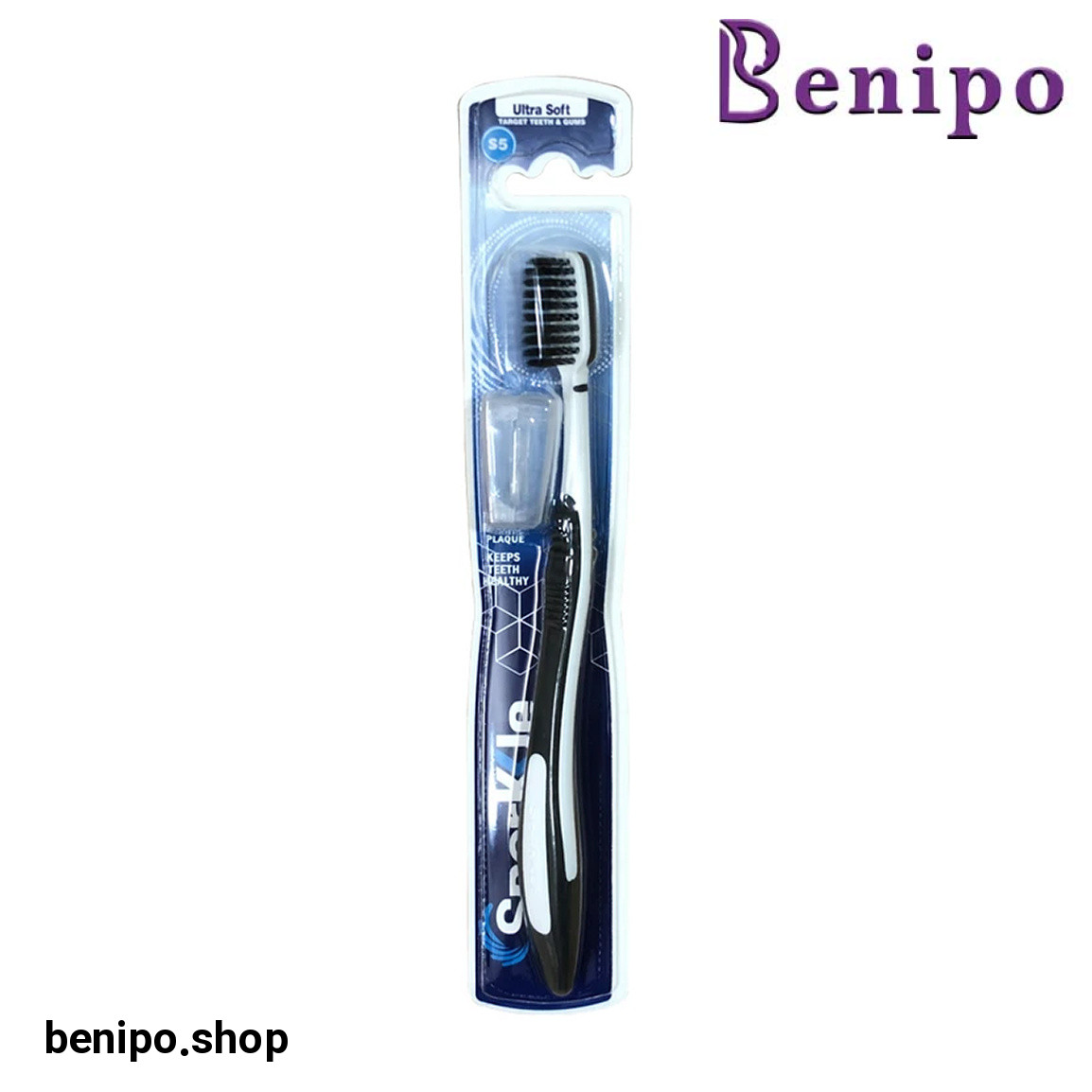 مسواک مدل زغالی کد S5 با برس خیلی نرم