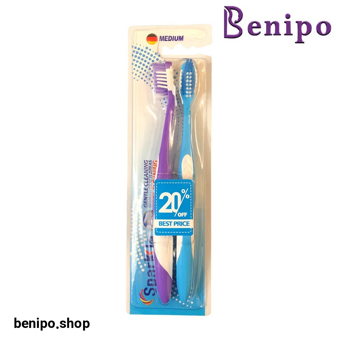 پک 2 عددی مسواک مدل S9 با برس متوسط ارسال با رنگ رندوم