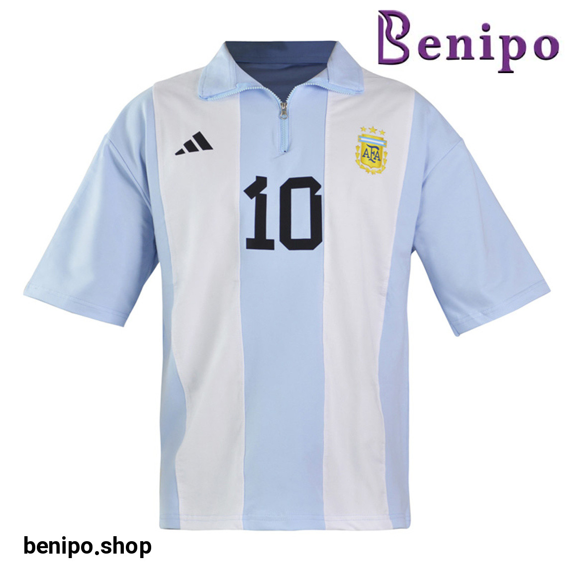 پولوشرت نیم زیپ اسپرت High Quality مدل ZRA Adidas 4B0278 سایز L