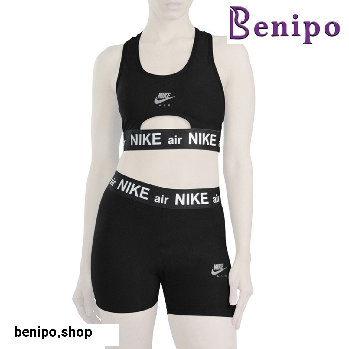 ست نیم تنه و کشاله بند ورزشی زنانه نایک High Quality مدل VHD 3E792 سایز M