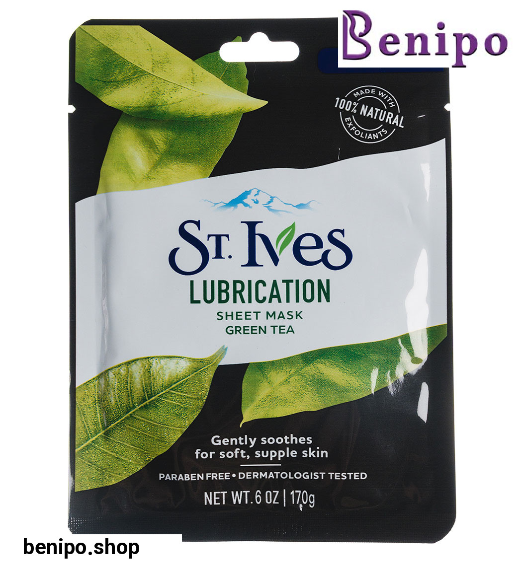 ماسک ورقه ای مدل Lubrication حاوی عصاره چای سبز 170گرم