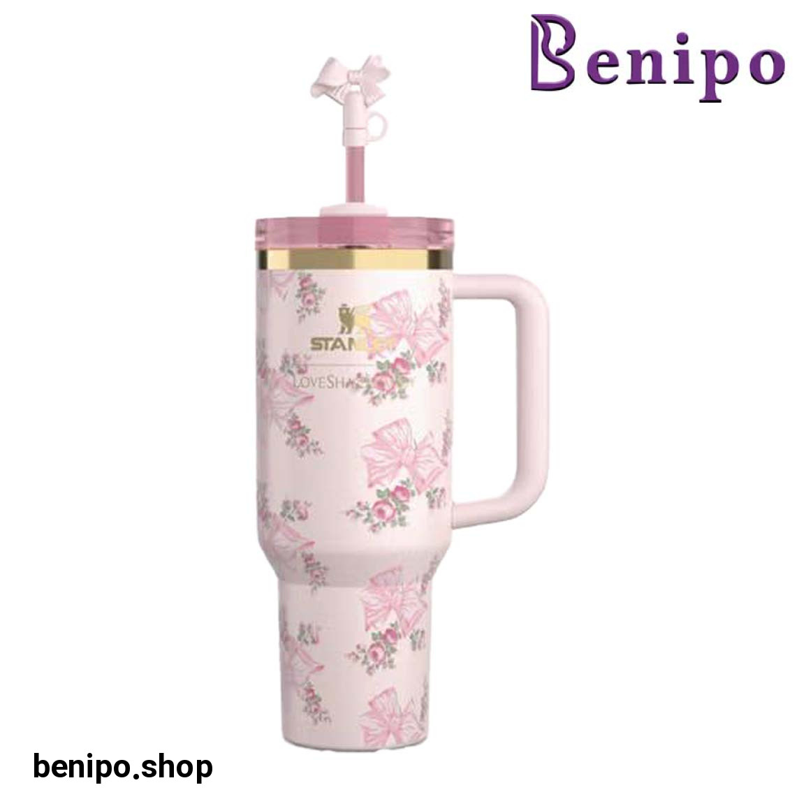 ماگ طرح گل و پاپیون همراه با باکس