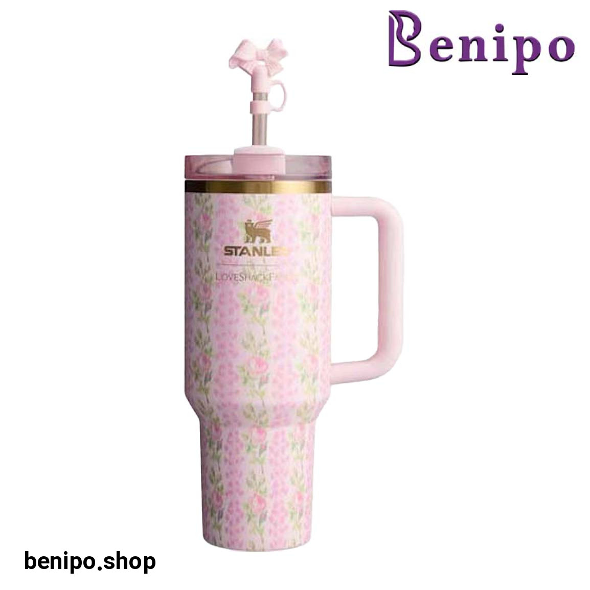 ماگ طرح گل صورتی همراه با باکس