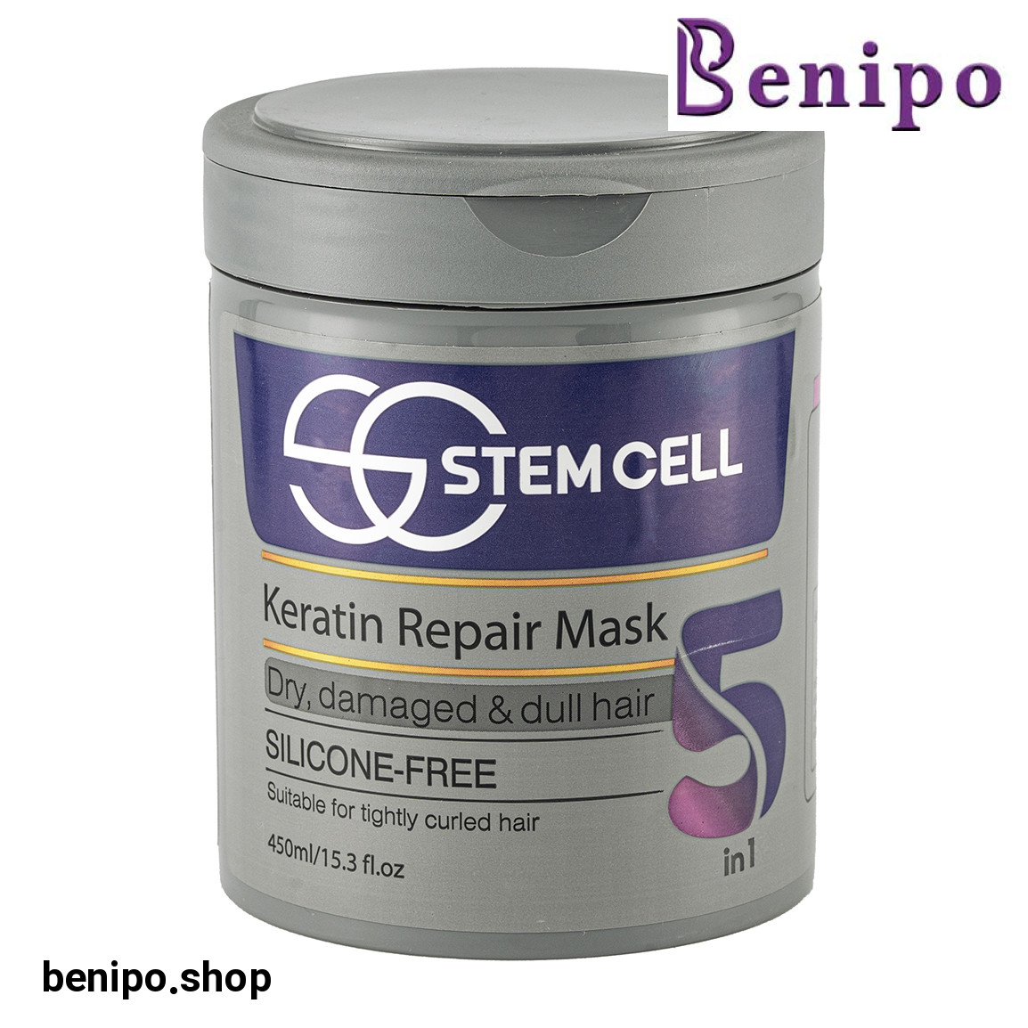 ماسک مو پنج کاره مناسب موهای خشک و آسیب دیده حجم 450 میلی لیتر