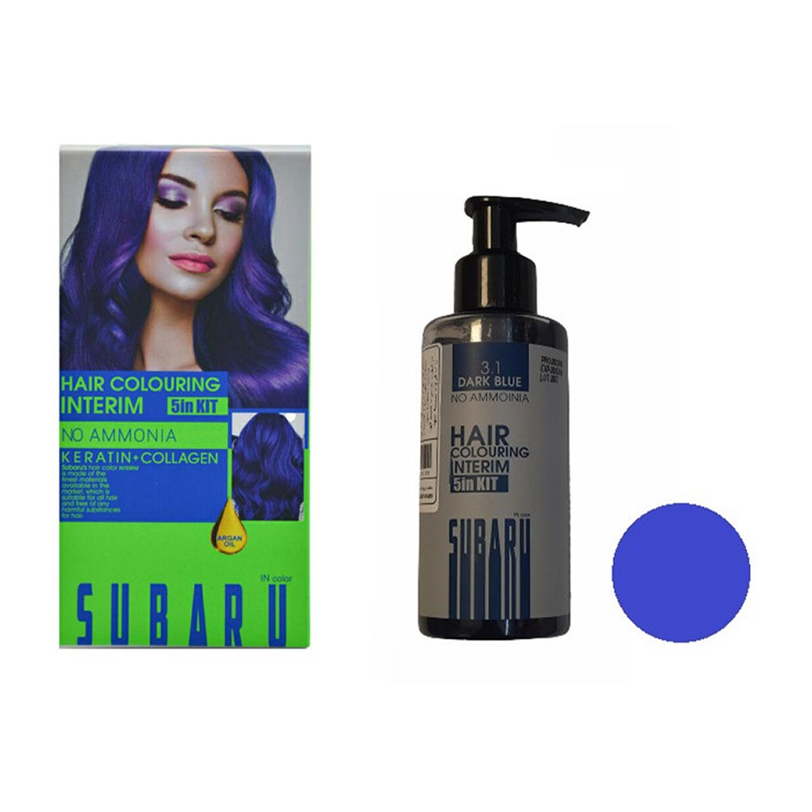 شامپو رنگ آبی کاربونی حجم 400 میلی لیتر