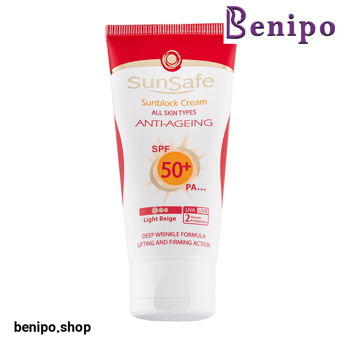 کرم ضد آفتاب و ضد چروک رنگی spf50
