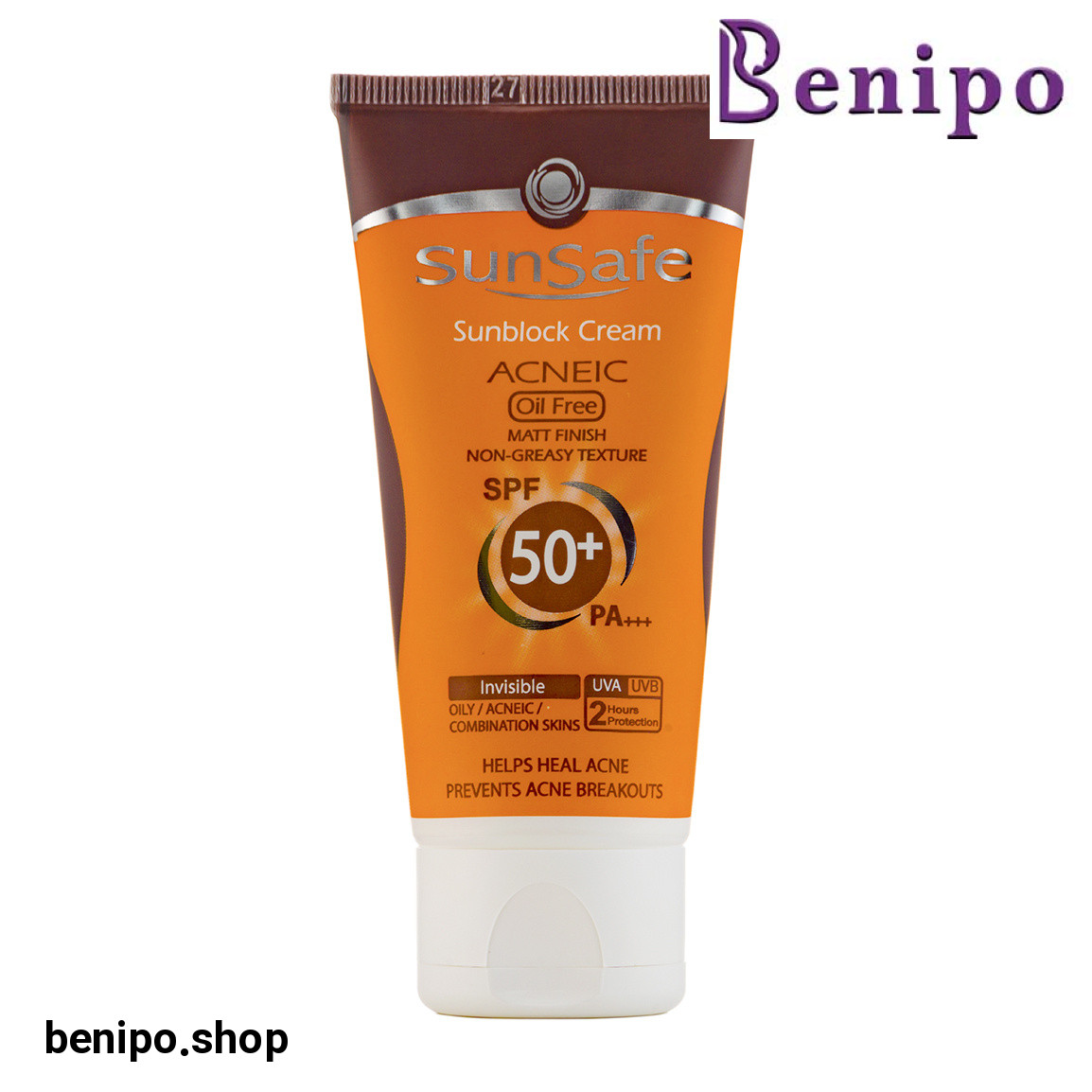 کرم ضد آفتاب فاقد چربی اس پی اف 50 مناسب پوست چرب و آکنه ای 50میل