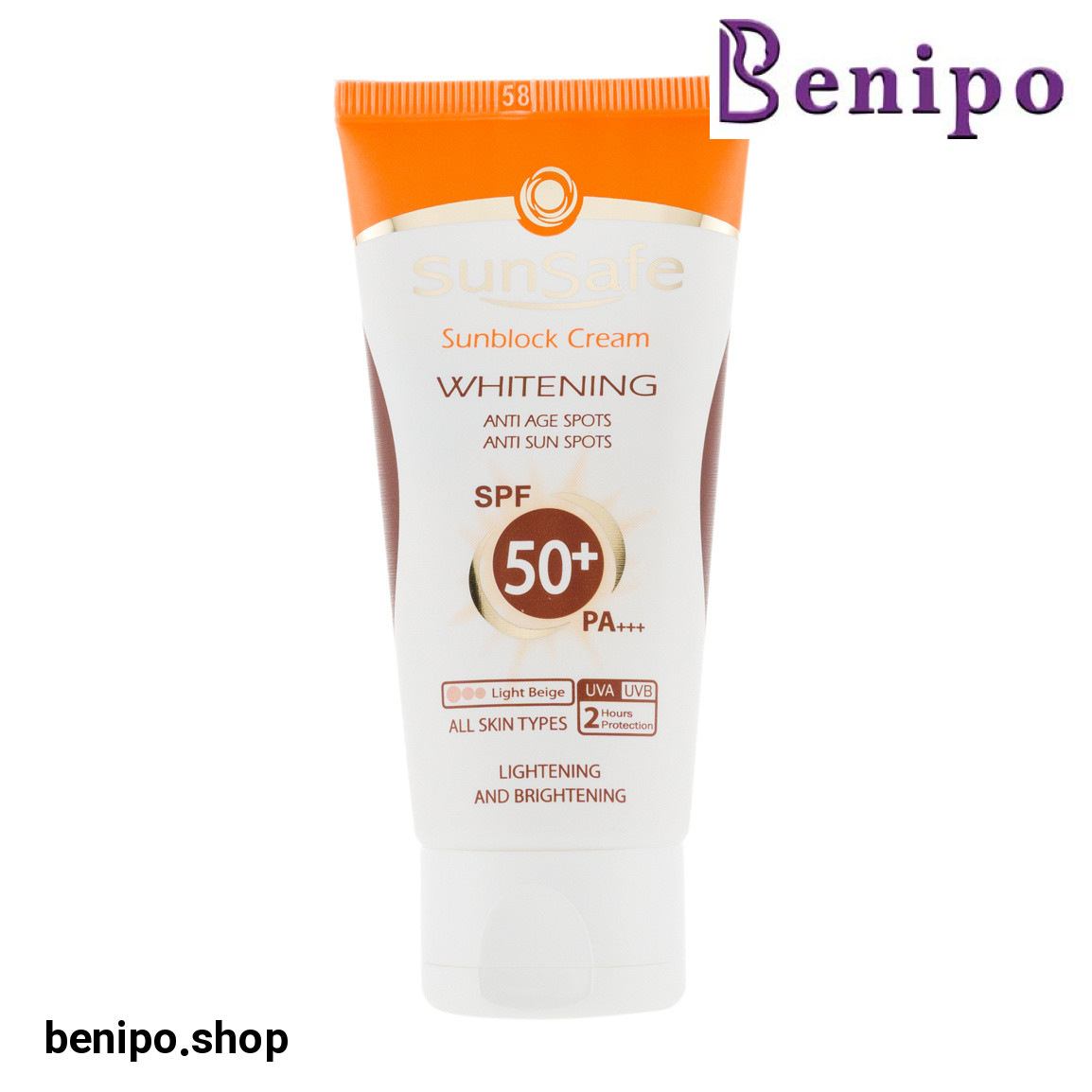 کرم ضد آفتاب رنگی و روشن کننده  پوست Spf50