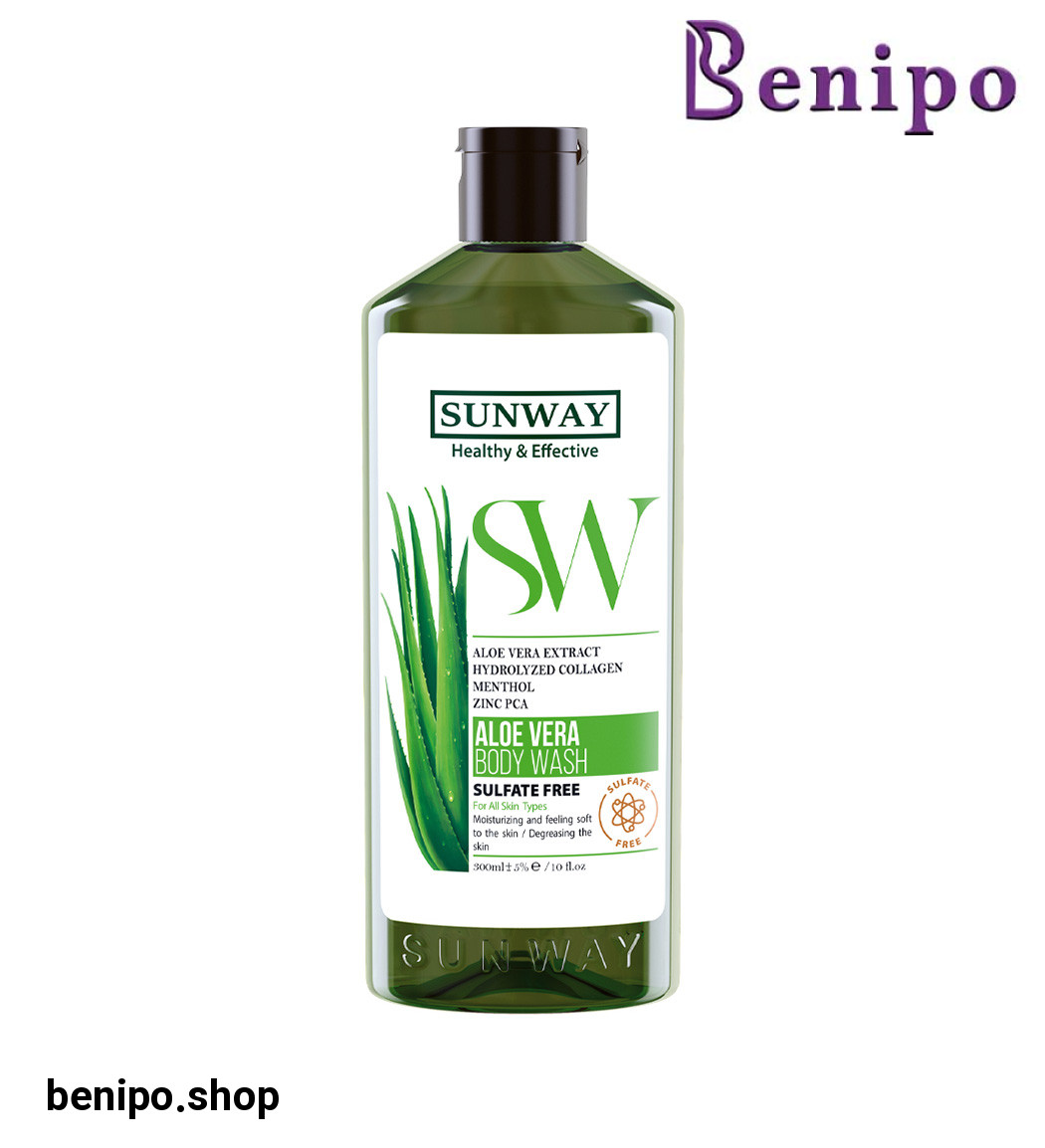 شامپو بدن آلوئه ورا فاقد سولفات حجم 300 میلی لیتر