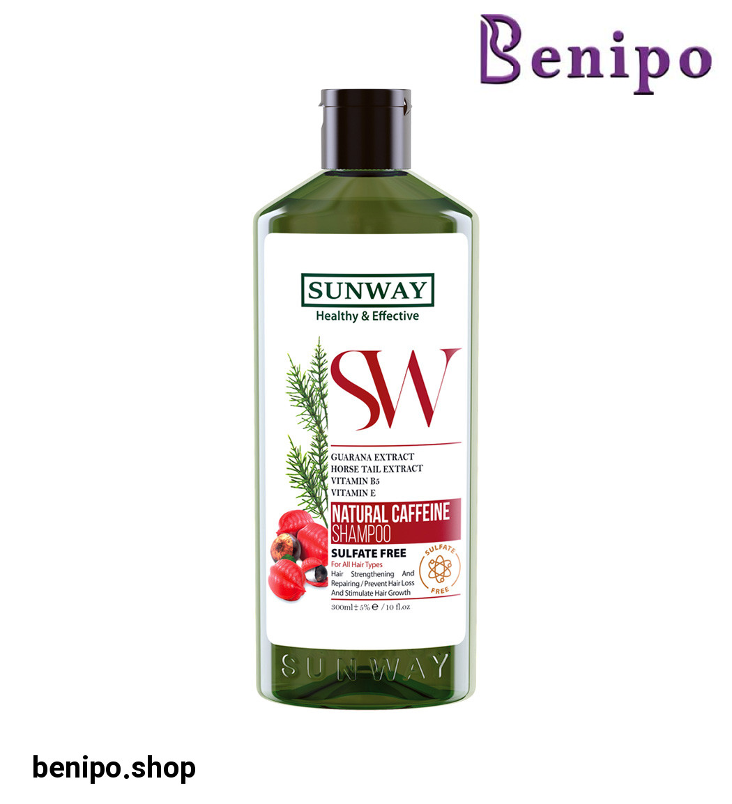 شامپو مو کافئین طبیعی فاقد سولفات تقویت کننده مو حجم 300 میلی لیتر