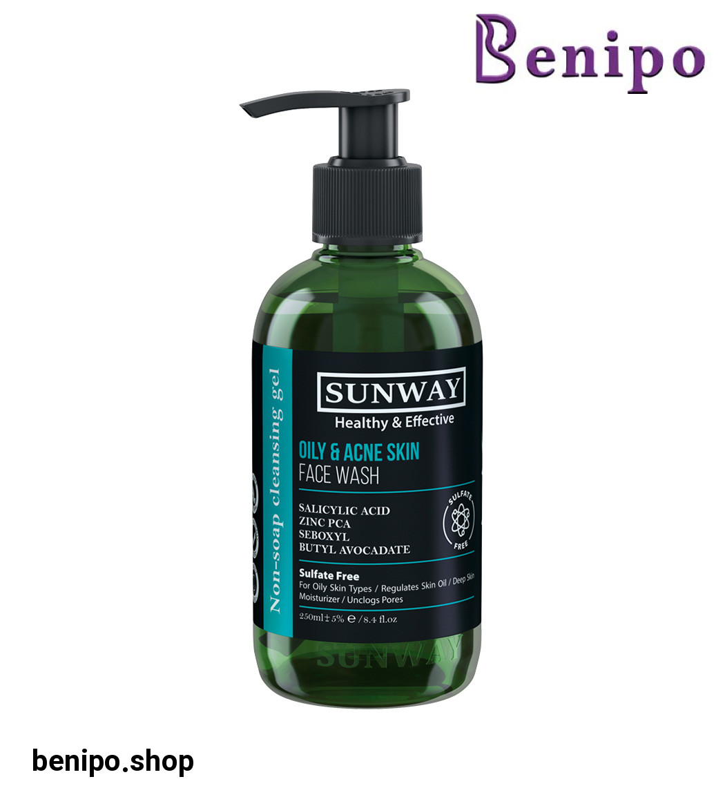 ژل شستشو صورت مناسب پوست چرب و جوش دار حجم 250 میلی لیتر