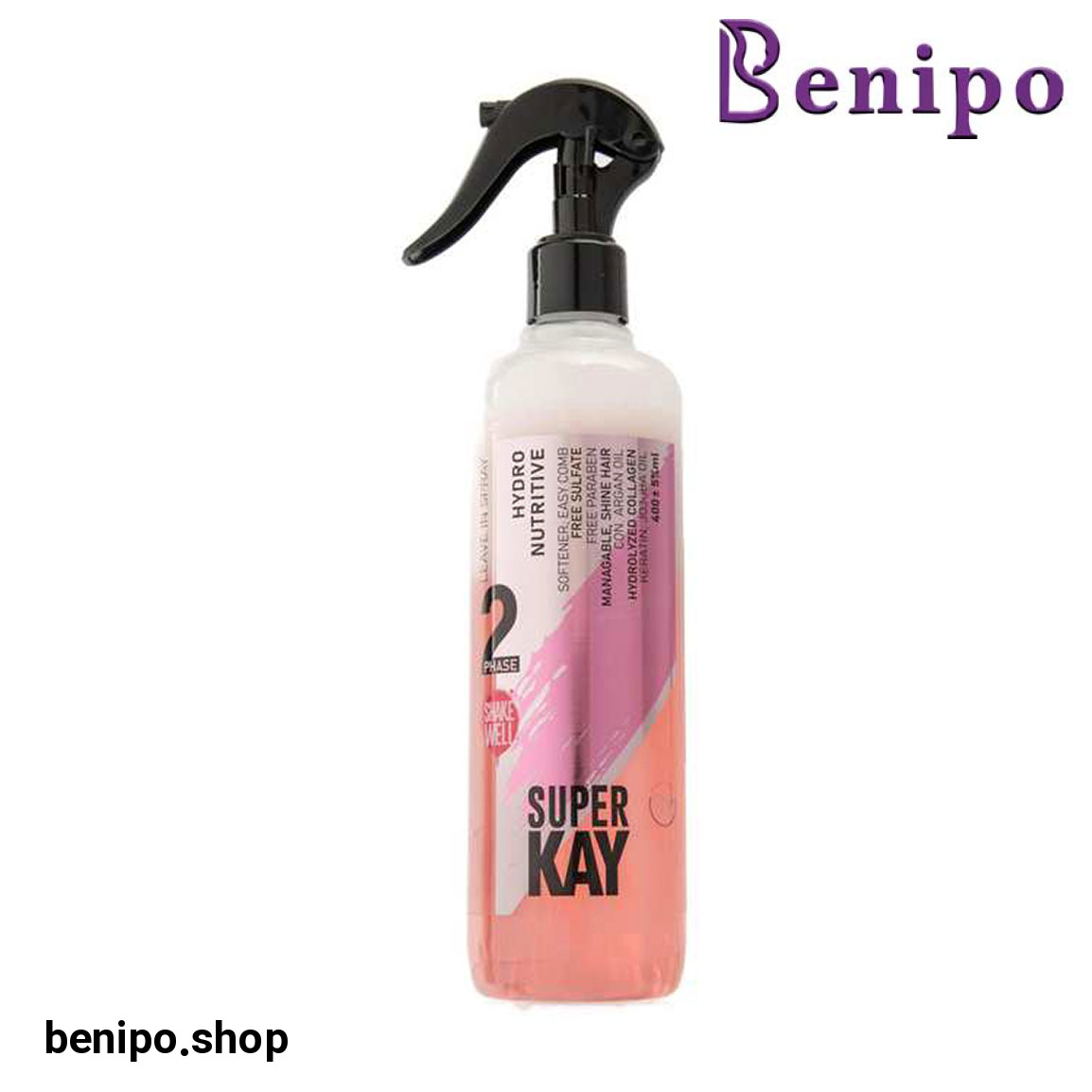 اسپری نرم کننده مو 2 فاز حجم 400 میلی لیتر