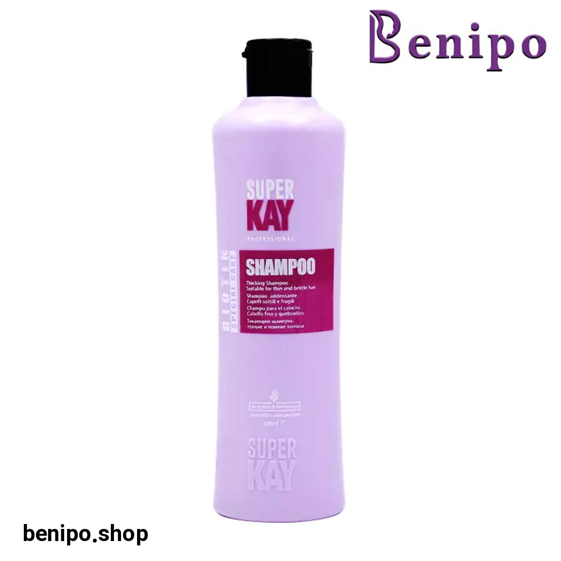 شامپو فاقد سولفات حاوی بیوتین حجم 300 میلی لیتر