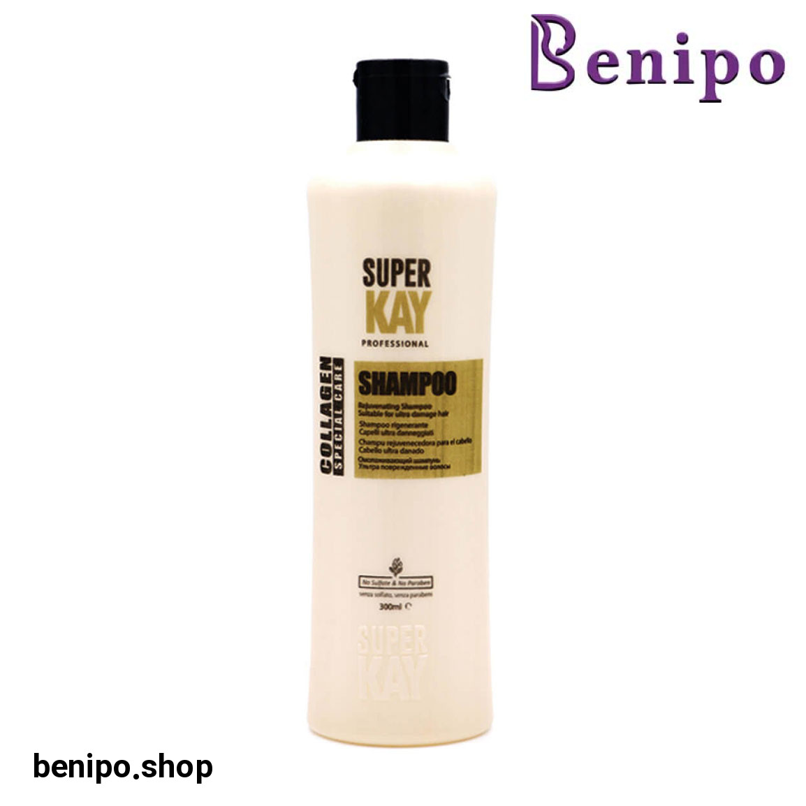 شامپو فاقد سولفات حاوی کلاژن حجم 300 میلی لیتر