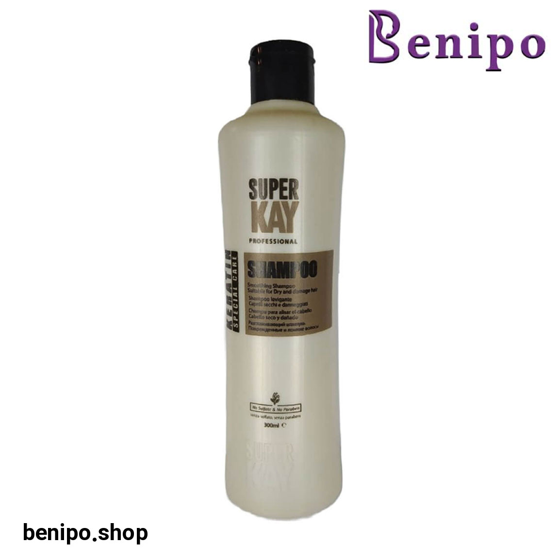 شامپو فاقد سولفات حاوی کراتین حجم 300 میلی لیتر