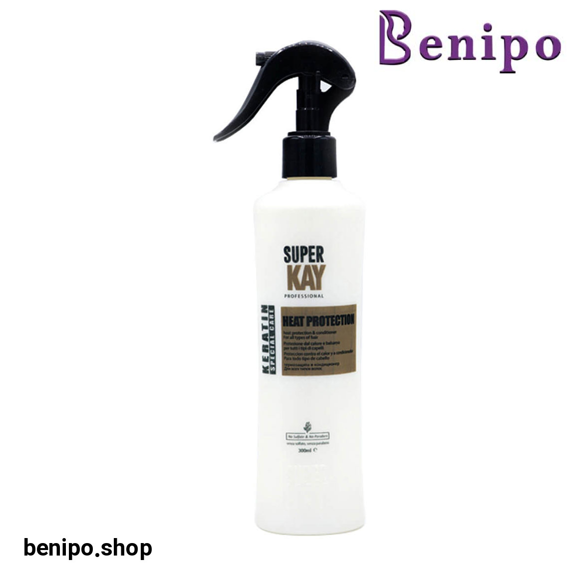 اسپری مو حرارتی حاوی کراتین حجم 300 میلی لیتر