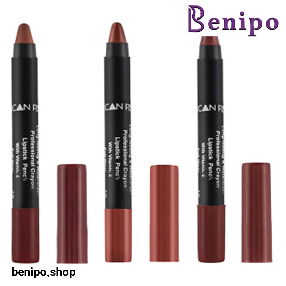 پک 3 عددی رژلب مدادی شماره 03 و 08 و 22