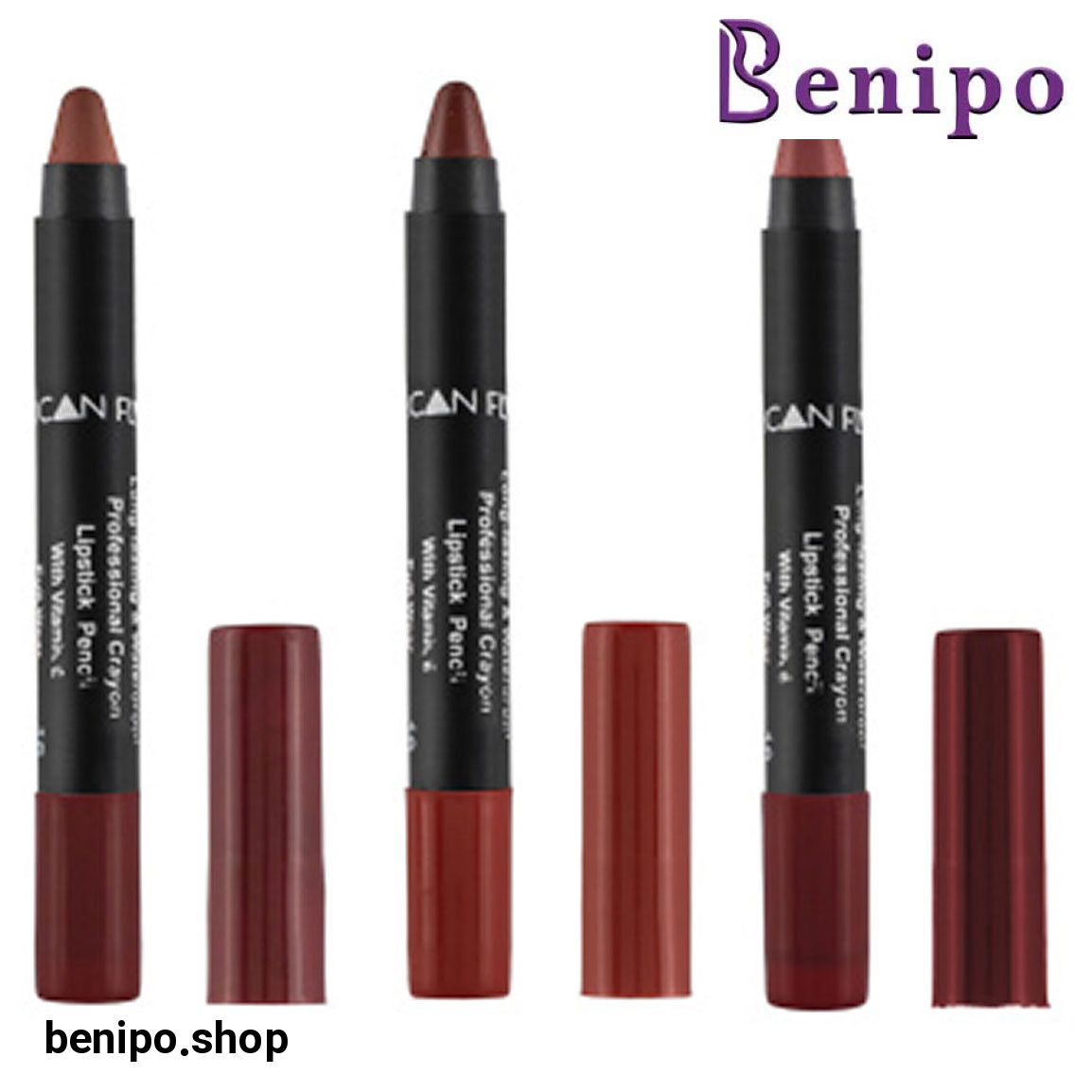 پک 3 عددی رژلب مدادی شماره 04 و 08 و 16