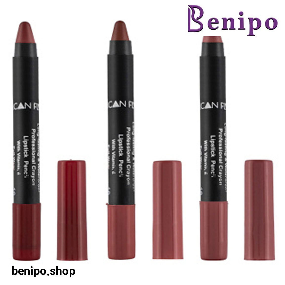 پک 3 عددی رژلب مدادی شماره 06 و 20 و 23