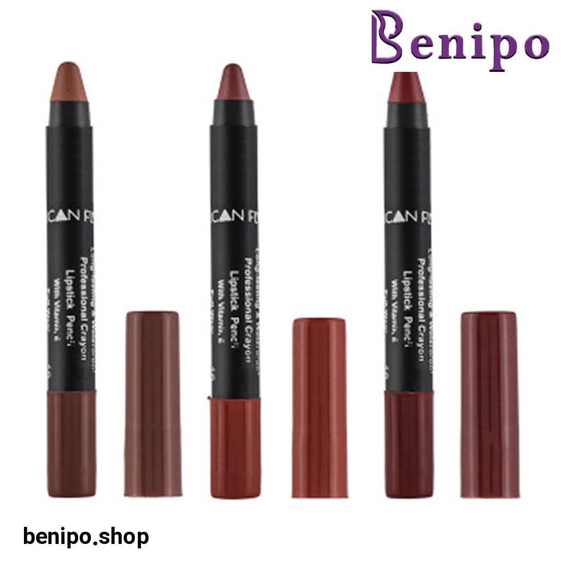 پک 3 عددی رژلب مدادی شماره 10 و 25 و 30