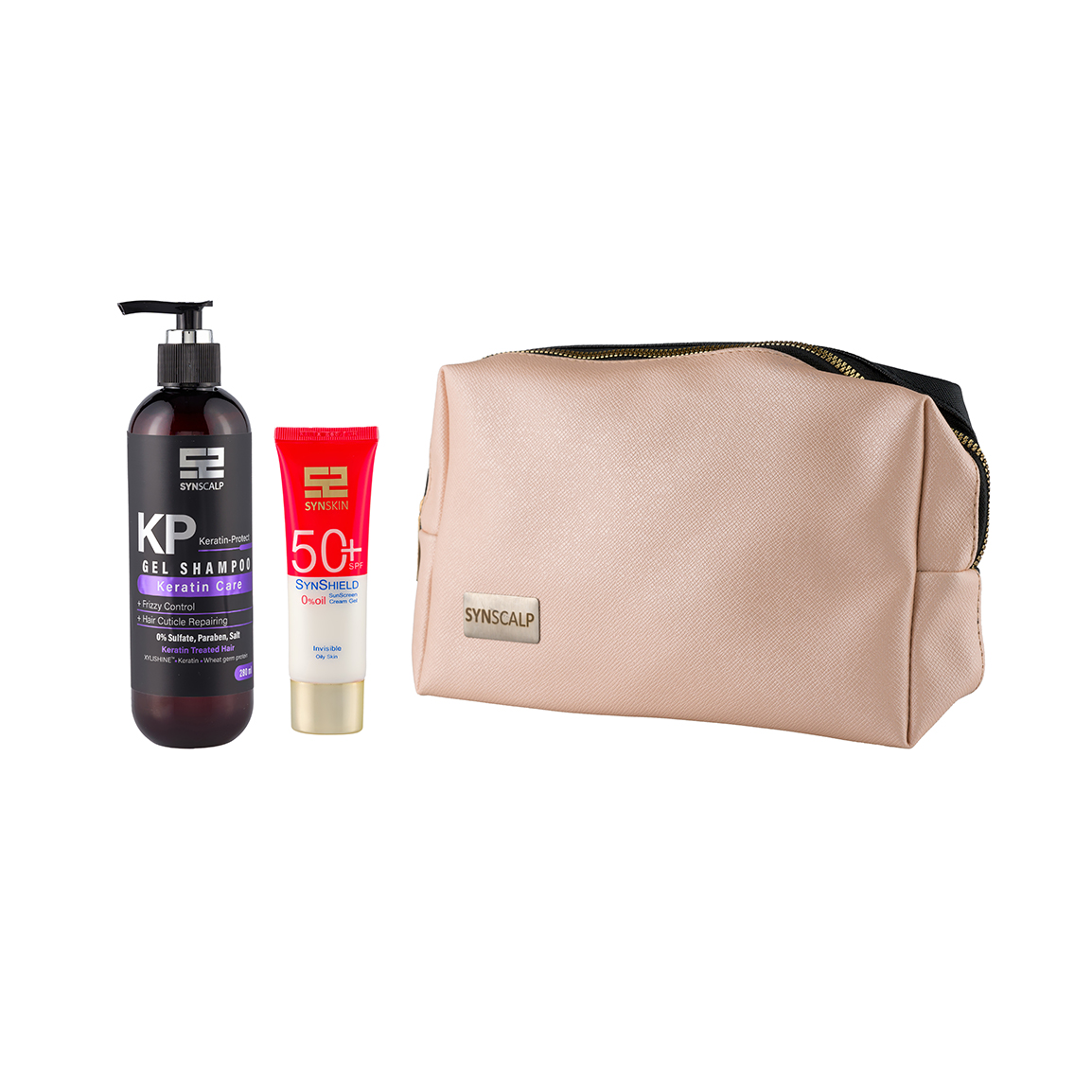 پک سه عددی ژل کرم و ژل شامپو به همراه کیف