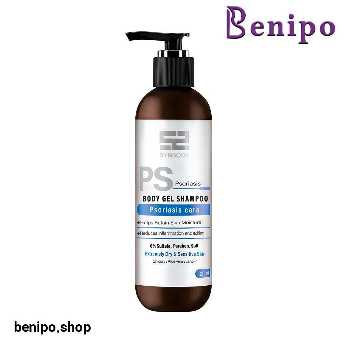 شامپو بدن مناسب پوست خشک و حساس حجم 280 میلی لیتر