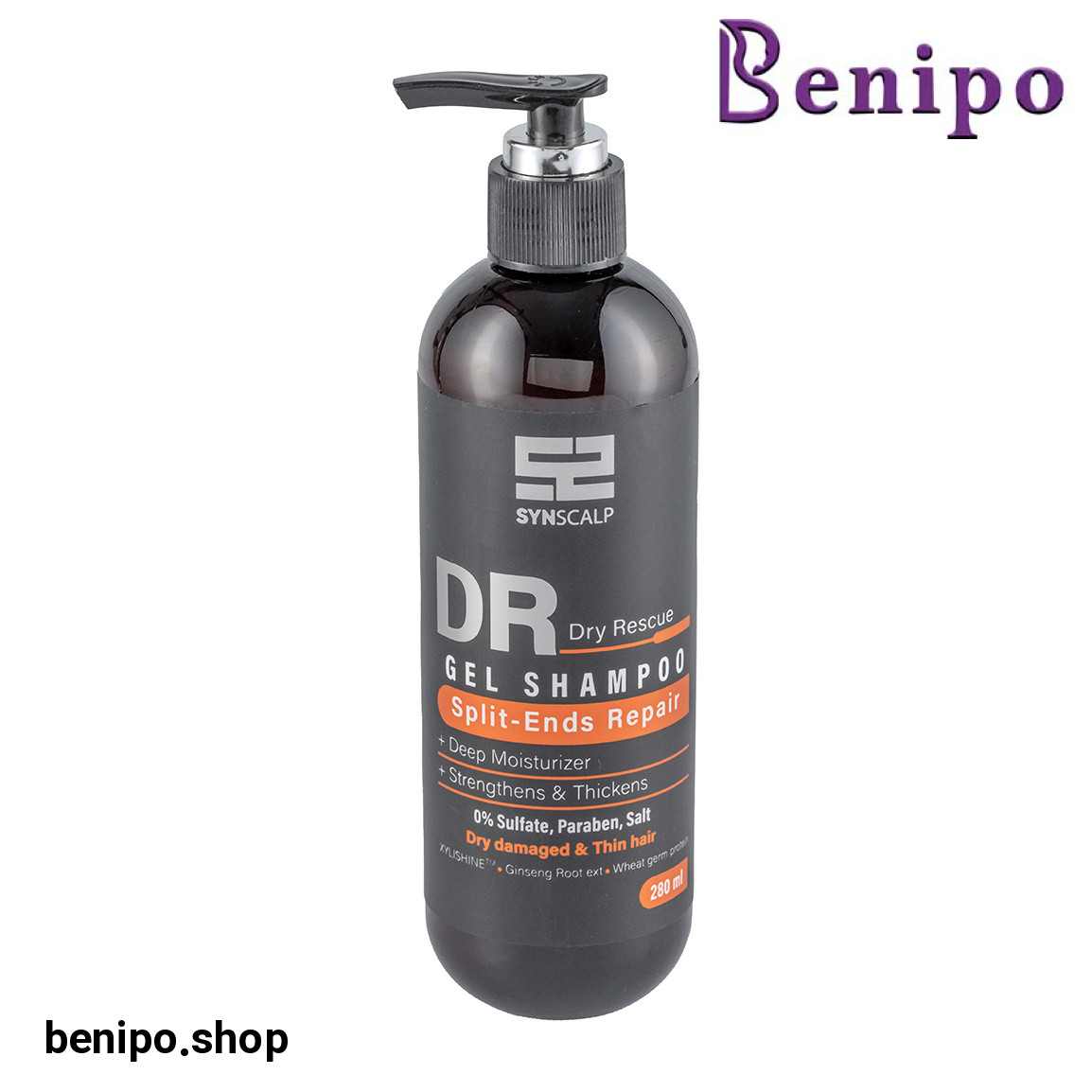 ژل شامپو موهای خشک و آسیب دیده فری سولفات حجم 280 میل