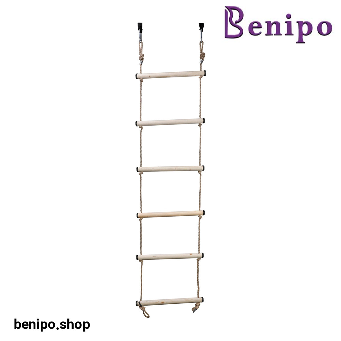 نردبان طنابی چوبی