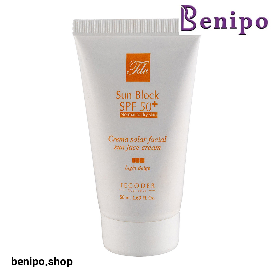 ضد آفتاب رنگی با SPF 50 مناسب پوست نرمال تا خشک حجم 50 میلی لیتر