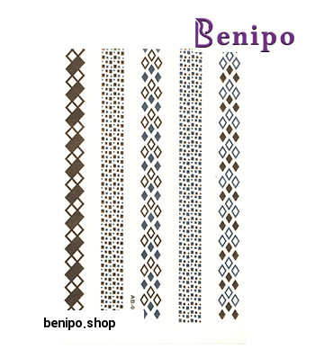 تاتوی موقت طرح لوزی و مربع