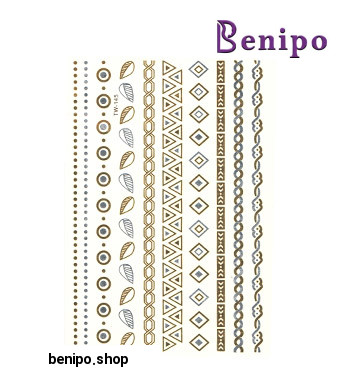 تاتوی موقت طرح برگ ریز