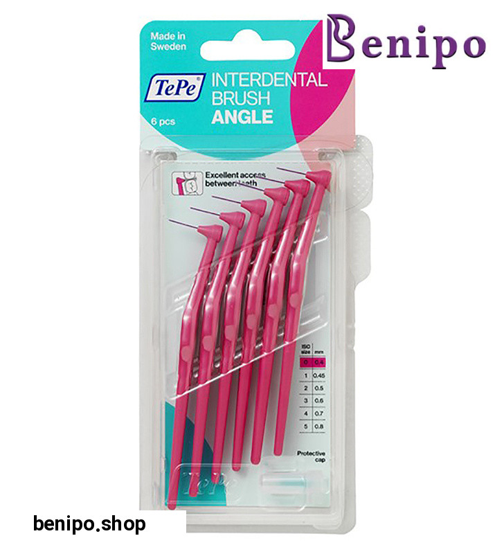 مسواک بین دندانی مدل Angle با برس نرم سایز 0 بسته 6 عددی